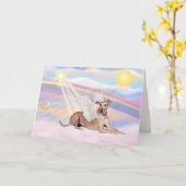 グレイハウンド カード (黄色い花)