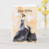 グレイハウンド カード (黄色い花)