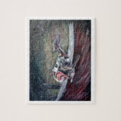 グレイハウンド、スポーツおよび犬の恋人のための芸術を競争させます ジグソーパズル (縦)