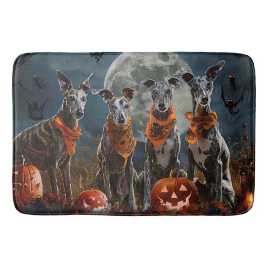 グレイハウンド ハロウィン スプーキー バスマット (正面)
