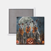 グレイハウンド ハロウィーン スプーキー マグネット (正面/裏面)
