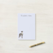 グレイハウンド・パーソナライズされたアニメーション・ドッグの投稿記事 ポストイット (デスク上)