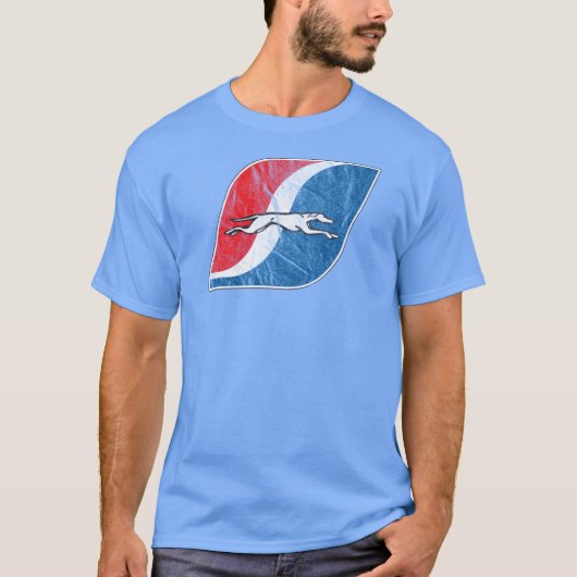 グレイハウンド ビンテージ バスライン ガール Tシャツ (正面)