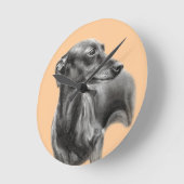 グレイハウンド ラウンド壁時計 (傾斜)