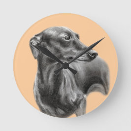 グレイハウンド ラウンド壁時計