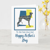 グレイハウンド/ラーチャードッグTriColor父のデイカード カード (黄色い花)