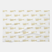 グレイハウンド（子犬） キッチンタオル (横)