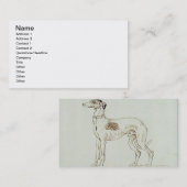 グレイハウンド、残っている直面(紙のペン及びインク) 名刺 (正面/裏面)