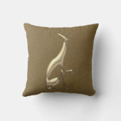 グレイハウンド 犬 ゴールド エレガント クッション (裏面)