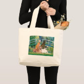 グレイハウンド（4頭）- 橋 ラージトートバッグ (正面(商品))