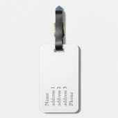 グレイハウンドIのハートパーソナライズな私のグレイハウンド ラゲッジタグ (裏面縦)