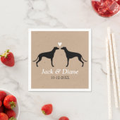 グレイハウン結婚ズとのカスタム文字 スタンダードカクテルナプキン (インサイチュ)