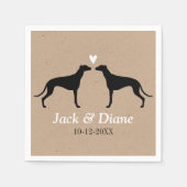 グレイハウン結婚ズとのカスタム文字 スタンダードカクテルナプキン (正面)