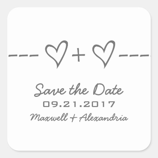 グレイハート方程式 Save the Date ステッカー (正面)