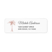 グレイバラ金ゴールドパーム結婚ツリー差出人住所 ラベル (正面)