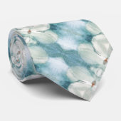 グレイパターン(の模様が)あるブルー ネクタイ (ロール)