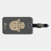 グレイパーソナライズされたグググググググググッドラッギフトhamsa hall ラゲッジタグ (裏面横)