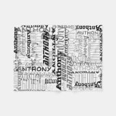 グレイパーソナライズされたシェード名前をカスタムするコラージュ フリースブランケット (正面(横))