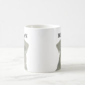 グレイパーソナライズされたシルバーシュナウザー コーヒーマグカップ (中央)