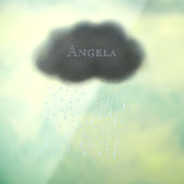 グレイパーソナライズされたストーミーレインクラウドお洒落かわいい ウィンドウサイン (シート3)