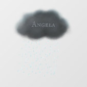 グレイパーソナライズされたストーミーレインクラウドお洒落かわいい ウィンドウサイン (シート)