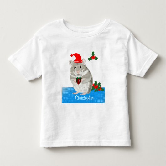 グレイパーソナライズされたハムスター トドラーTシャツ (正面)