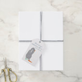 グレイパーソナライズされたバニー誕生日シャワーメッセージカード ギフトタグ (より糸付き)