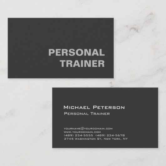 グレイパーソナルトレーナーフィットネススポカスタムート 名刺 (正面/裏面)