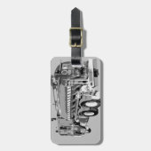 グレイファイアトラック絵を描油、ラゲージタグ ラゲッジタグ (正面縦)