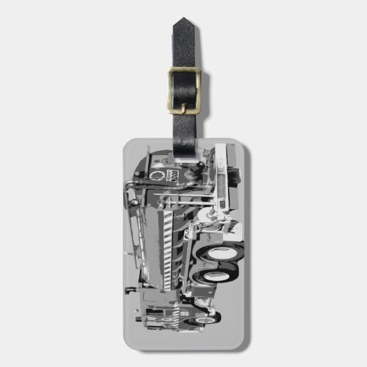 グレイファイアトラック絵を描油、ラゲージタグ ラゲッジタグ (正面縦)