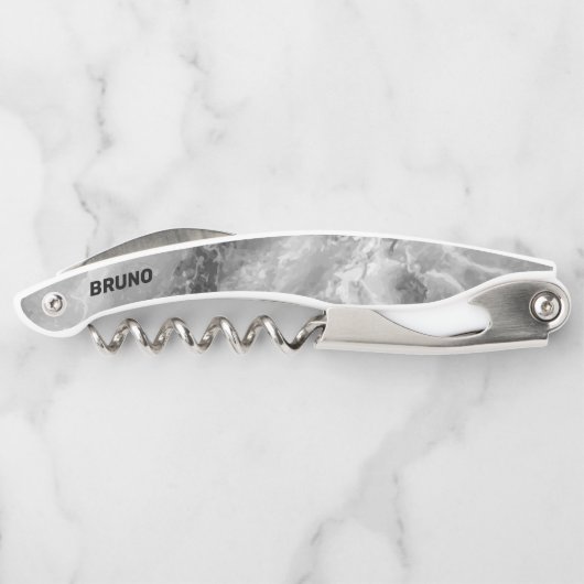 グレイフェイクマーブルモノグラムウェイターコルクねじ ソムリエナイフ (裏面)