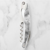 グレイフェイクマーブルモノグラムウェイターコルクねじ ソムリエナイフ (正面)