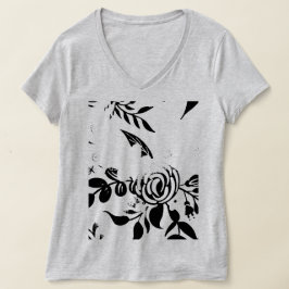グレイフェイドフラワーベーシックTシャツ、Sサイズ Tシャツ
