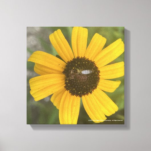 グレイフォーラデーイエローフローラプリント キャンバスプリント (正面)