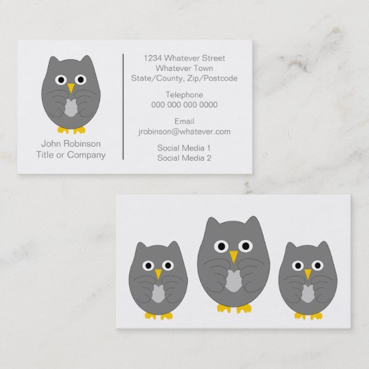 グレイフクロウデザイン 名刺 (正面/裏面)