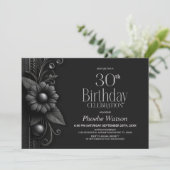 グレイフラワー 30歳の誕生日パーティー 招待状 (スタンド正面)