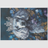 グレイフランスのプードルポートレートデコページ 薄葉紙 (正面)