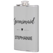 グレイブラック結婚のグロムスパーソナライズされたメイド フラスク (左)