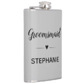 グレイブラック結婚のグロムスパーソナライズされたメイド フラスク (右)