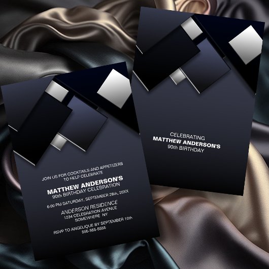 グレイブラック90thカクテルバースデーパーティー 招待状