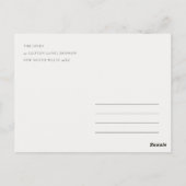 グレイブルーベアーリーウェイバルーンベビーシャワー ポストカード (裏面)