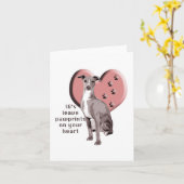 グレイホイタリアンンド カード (黄色い花)