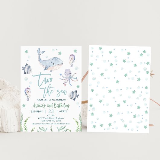 グレイホエールツザシーセカンドバースデー招待状 招待状