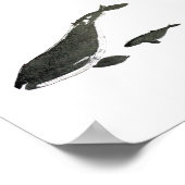 グレイホエールママとベビースミエ絵画イン ポスター (角)