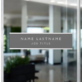 グレイホワイトモダンエレガントプロフェッショナルクラス サインプレート