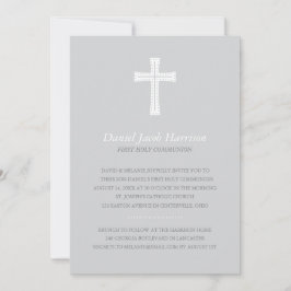 グレイボーイズファーストコミュニオン 招待状