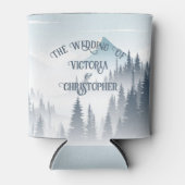 グレイマウンテンフォグフォレストワイルドネスウィンターウェディング 缶クーラー (正面)