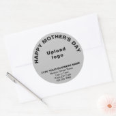 グレイマザーズデイビジネスラウンドステッカー ラウンドシール (封筒)