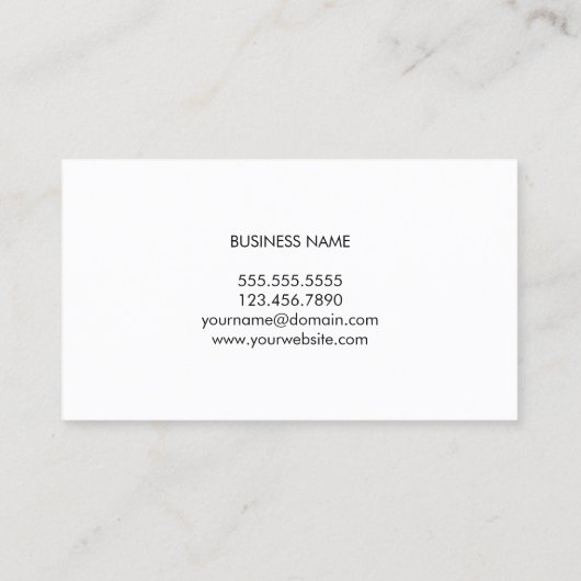 グレイミニマルエレガントブラック・コンサルタント 名刺 (裏面)