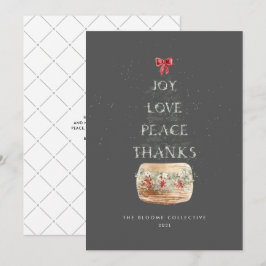 グレイミニマルシルバー雪オーバーレイかわいいタイポグラフィ シーズンカード